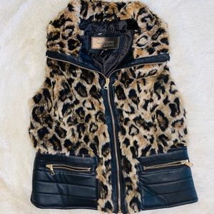 Cheetah leather vest